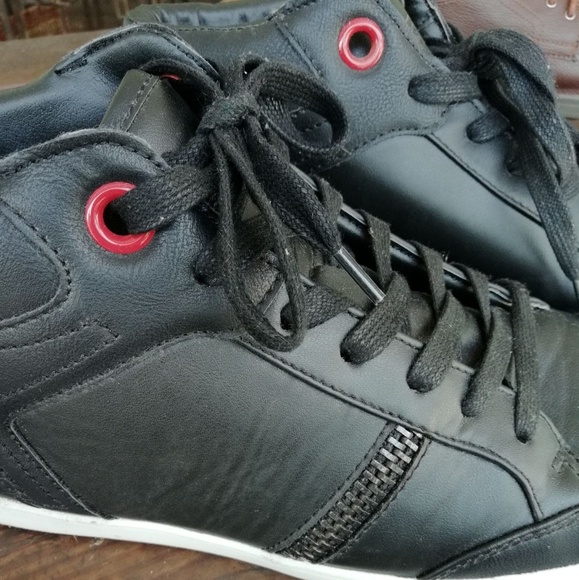 Guess Other - GUESS BLACK LACE UP ANKLE LEATHER SNEAKERS